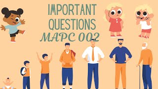 Important Questions MAPC 002 I Life Span Psychology [upl. by Fonsie]