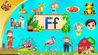 Words starting with F  Letter F words  Phonics  F letter words in English AmbuluTots [upl. by Jereme327]