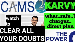 what is Cams and karvy  safe charges how to open account RTA clear DOUBTSHindi details [upl. by Tallbot205]