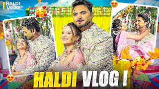 My haldi ceremony vlog😍 Nyi dulhan ko utha liya [upl. by Atteynod289]