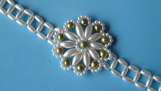 DIY  Pulsera roseton DIY  Rosette bracelet [upl. by Clarice]