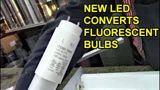 New LED Tubes Convert Fluorescent Bulb Fixture Without Ballast Rewiring [upl. by Hahseram]