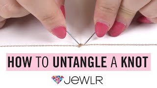 Jewlr  How to Untangle a Knot in a Chain [upl. by Teagan]