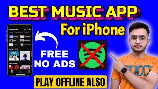 BEST Free Music App for iPhone Online  Offline Music App [upl. by Grethel]