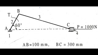 Static Force Analysis of Slider crank Mechanism [upl. by Kolosick]