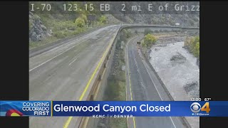 I70 Through Glenwood Canyon Closed Due To Flash Flood Threats [upl. by Avah]