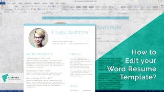 How To Edit Your MS Word Resume Template  Step By Step Tutorial [upl. by Ennayehc]