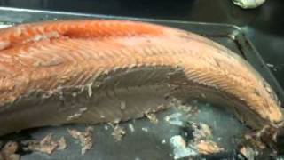 Decorating poached salmon [upl. by Odele]