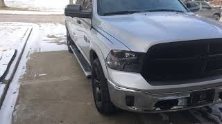 2016 Ram 1500 muffler delete single exhaust with resonator “Outdoorsman HEMI V8 57” [upl. by Khorma738]