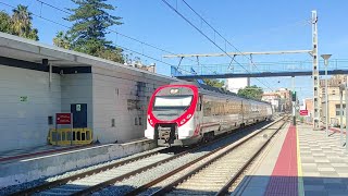 Estación de Sueca  Renfe Rodalia Valencia  Cercanías  C1  Cercanías  HD [upl. by Nirtiak]