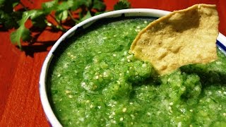 SALSA VERDE PARA MARISCOS RECETA DE MÉXICO [upl. by Anwahsit]