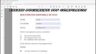 Come creare documenti PDF compilabili [upl. by Nosmoht]