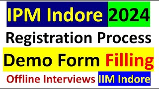 IPMAT 2024 Registration starts IIM Indore  How to Fill Exam Form  Demo Form Filling Process IPM [upl. by Pedrotti63]