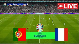 🔴LIVE  PORTUGAL vs FRANCE  Quarter final UEFA EURO 2024 Full Match  Ronaldo VS Mbappe  PES [upl. by Inami]