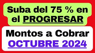 BECAS PROGRESAR montos a cobrar según el tipo de Beca en Octubre 2024 luego del aumento del 75 [upl. by Ellezig399]