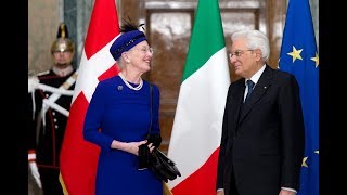 Incontro del Presidente Mattarella con SM Margherita II Regina di Danimarca [upl. by Karney]