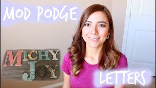 Mod Podge Wooden Letters with Scrapbook Paper [upl. by Amalia950]