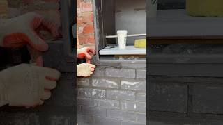 Black brick and mortar ♠️ bricklaying asmr tradie [upl. by Dunning]