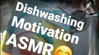 ASMR dishwashing  Yellow rubber gloves  Soothing water amp scrubbing sounds [upl. by Einej910]