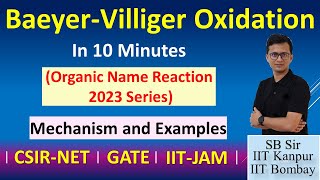 Baeyer–Villiger Oxidation Chemistry  CSIRNET GATE IIT JAM Baeyer–Villiger Mechanism  Examples [upl. by Ylatfen]