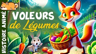 LES RENARDS VOLEURS DE LÉGUMES 🦊histoire pour sendormir  contes de fées en français potager ruse [upl. by Cagle]