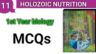 MCQs  holozoic Nutrition  ch 11  class 11 bio [upl. by Eylrac]