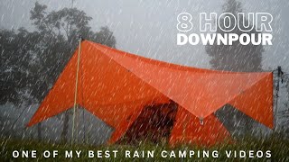 🌧️ SUPER RAIN❗SOLO CAMPING in very long heavy rain 🌧️ Strong Wind Rainstorm RAIN ASMR [upl. by Desberg765]