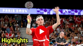 Viktor Axelsen defends Olympic mens badminton singles title  Olympic 2024 highlights [upl. by Iznik]