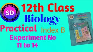 12th Class Biology Practical Experiment No 11 to 14 [upl. by Forest830]