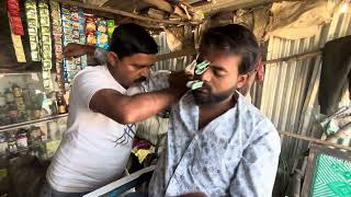 Acupressure Indian street barber head massage back neck upper body massage on roadsideAsmr [upl. by Mackenzie558]