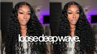 The Prettiest Loose Deep Wave Wig 😍 Pre Plucked  Bleached  Detailed Install ft Wiggins Hair [upl. by Ethelbert]