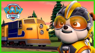 El poderoso Rubble salva un tren ¡y muchos otros momentos de rescate  PAW Patrol Episodio Español [upl. by Gomer]