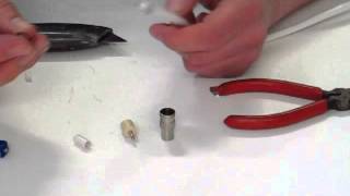 Male Coax  Coaxial Plug Fitting Demonstration [upl. by Khalil]