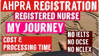 AHPRA Registration as a nurse No IELTS NO ENCLEX NO OSCE [upl. by Rraval959]