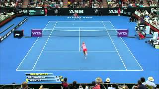 Agnieszka Radwanska vs Elena Vesnina ASB Classic Highlights [upl. by Bat]