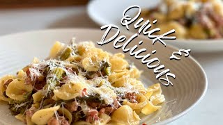 DELICIOUS Orecchiette with Sausage and Broccoli Rabe QUICK amp EASY [upl. by Fredel]