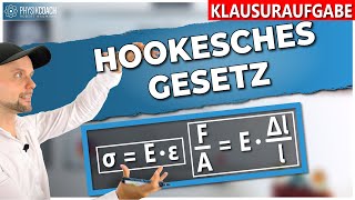 Hookesches Gesetz  Elastizitätsmodul Übungsaufgabe [upl. by Waldon532]