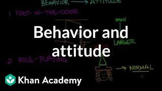 Behavior influences attitude  Behavior  MCAT  Khan Academy [upl. by Llenoj]