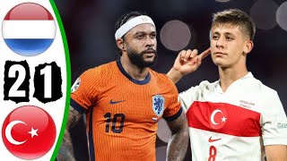 Netherlands vs Turkey 21  All Goals amp Highlights  euro 2024 [upl. by Naul]