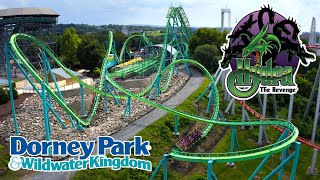 Hydra the Revenge Review  Dorney Parks Odd BampM Floorless Coaster [upl. by Radec680]