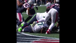 Zach Charbonnet rushes for a 1yard touchdown vs New England Patriots [upl. by Aramahs]