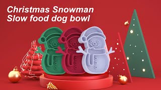 Yule Snowman Dog Bowl2 in 1 designEyeshadow Violetyoutube pets machine [upl. by Dranreb]