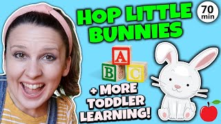 Hop Little Bunnies with Ms Rachel  More Nursery Rhymes amp Kids Songs  Toddler Learning Video [upl. by Nollid]