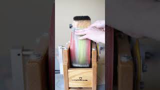 Carding a mini batt on a drum carder [upl. by Assenay]