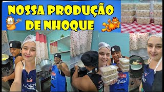 NOSSA PRODUÇÃO DE NHOQUE  UM POUCO DO NOSSO TRABALHO🍝 [upl. by Adore]