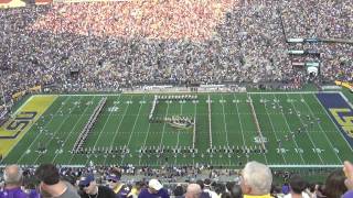 LSU Pregame  Alma Mater amp National Anthem with Flyover 20110910 [upl. by Anirok]