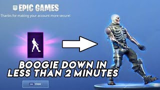 How To Get quotBOOGIE DOWNquot Emote For FREE in FORTNITE under 2 MINUTES [upl. by Ruthy]