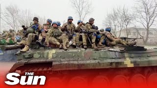 Ukrainian forces patrol recaptured Chernihiv region after pushing back Russians [upl. by Warford]