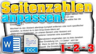 Word Seitenzahlen ab Seite 3 mit 1 beginnen Seitenzahlen in Word einfügen  Tutorial Deutsch [upl. by Pablo928]