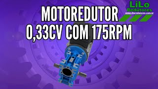 Motoredutor WCG01 com Motor de 033cv e 175rpm Weg Cestari Trifásico 110 NDJ [upl. by Sitra177]